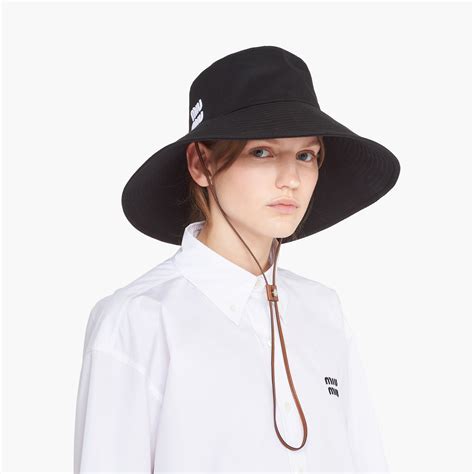 miu miu drill hat|Black/white Drill Hat .